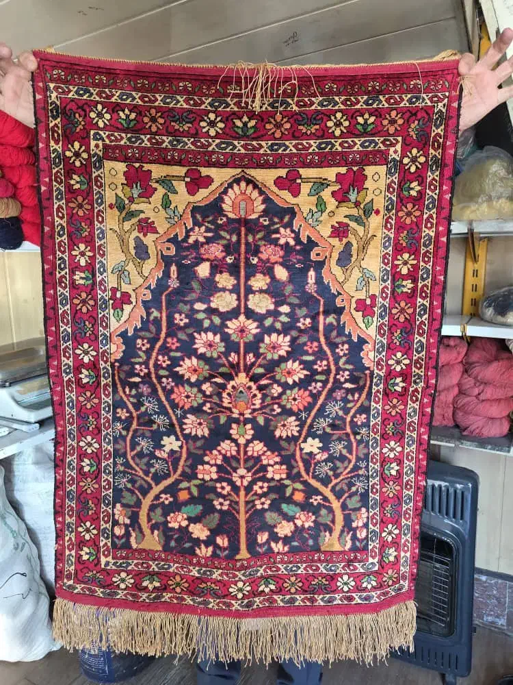 ابریشم دو رو  دستباف دویدوخ|فرش|بجنورد, |دیوار