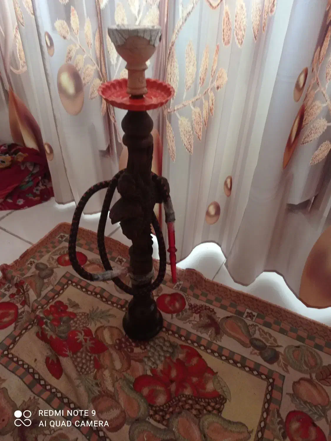 قلیان نونو چوب گردو700ت فقط پول تن گذاشتم روش|صنایع دستی و سایر لوازم تزئینی|کرمانشاه, |دیوار