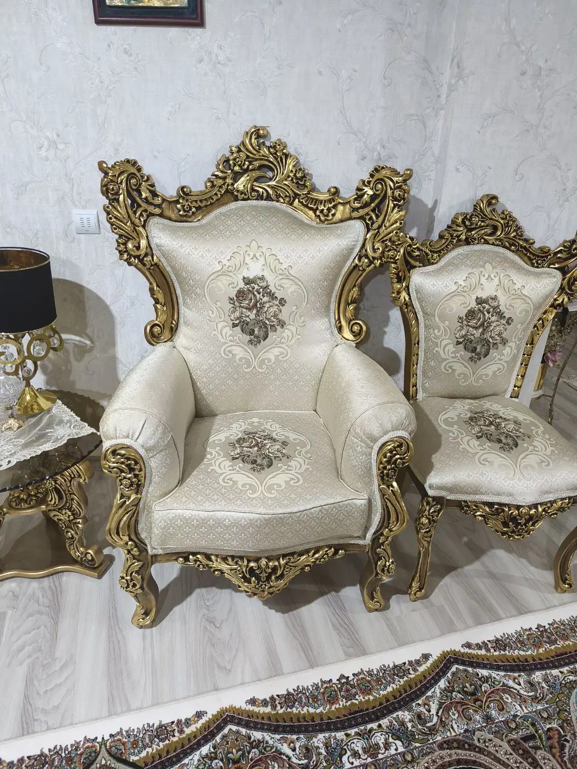 فروش مبل سلطنتی استیل ۹نفره|مبلمان خانگی و میز عسلی|چاراویماق, |دیوار