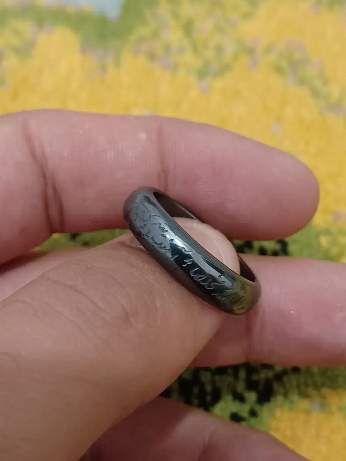 انگشتر حدید با آیه های قرآن به وزن۴گرم۵۵۰سوت|جواهرات|ارومیه, |دیوار