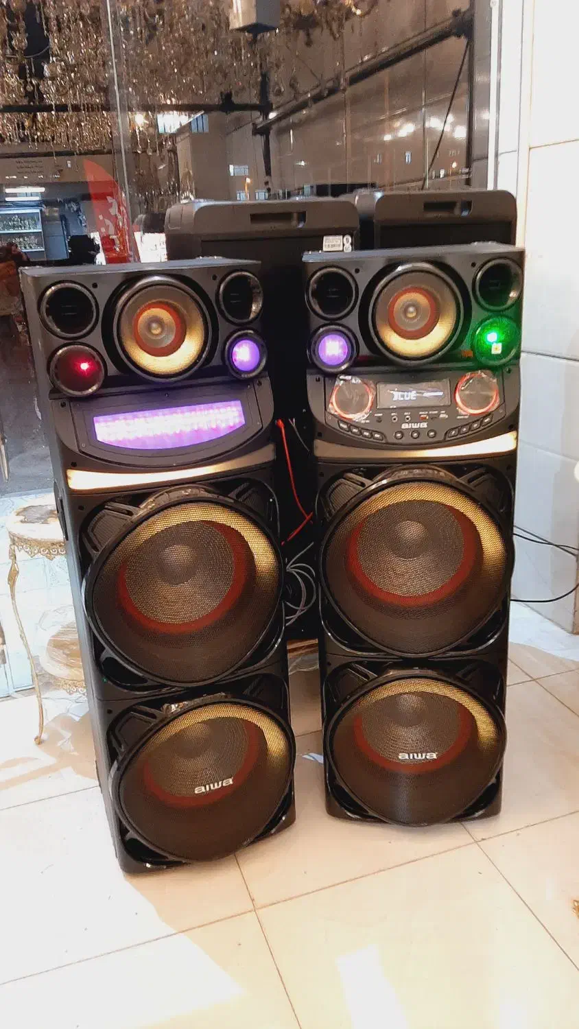 اسپیکر ۲قلو غول آیوا aiwa2100 سوگلی چکی ۶ ماه|سیستم صوتی خانگی|زنجان, |دیوار