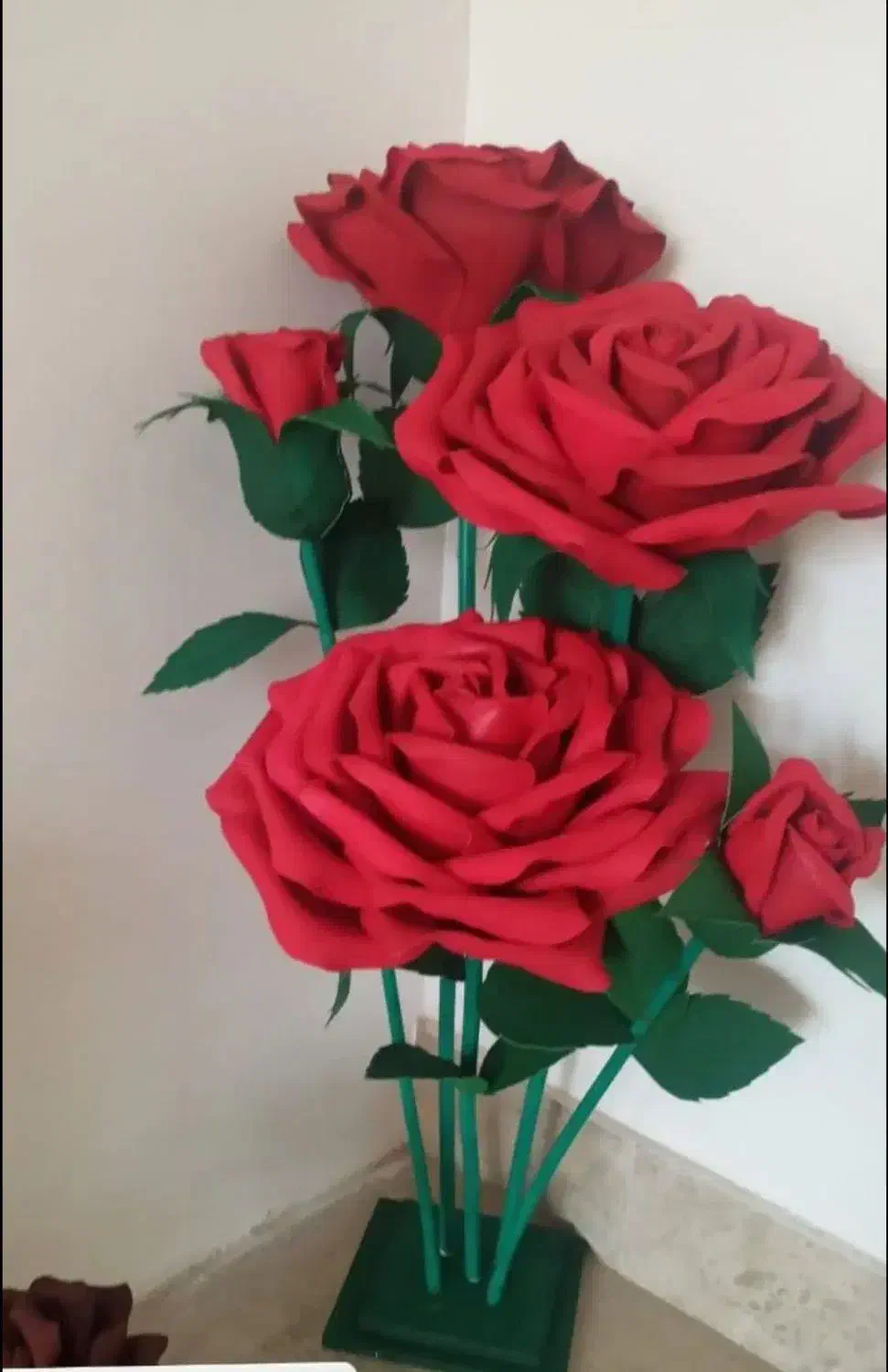 گل های روبانی و فومی و پیپ پاک کن|گل مصنوعی|دزفول, |دیوار