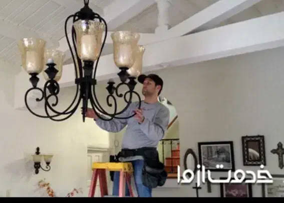 برقکار سیم کش ساختمان لوستر هالوژن|خدمات پیشه و مهارت|تبریز, |دیوار