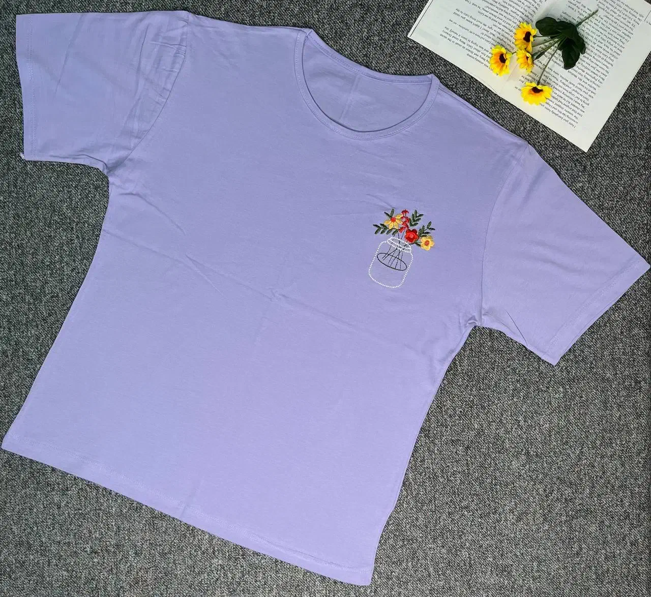 تیشرت طرح گلدان گلدوزی|لباس|تهران, جیحون|دیوار