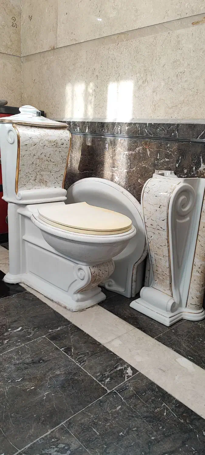 توالت فرنگی و روشویی|لوازم سرویس بهداشتی|بومهن, |دیوار