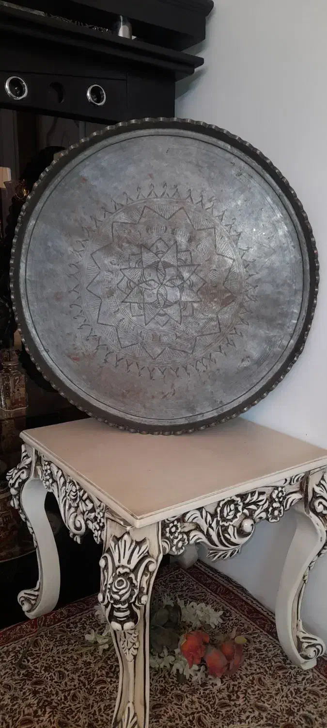 سینی مسی قدیمی ، هدیه شب یلدا|کلکسیون اشیاء عتیقه|تهران, افسریه جنوبی|دیوار