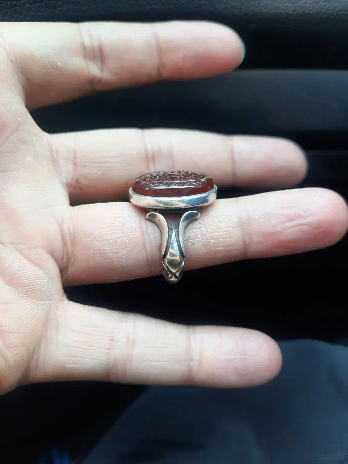 انگشتر عقیق یمن خطی|جواهرات|قم, گلزار|دیوار