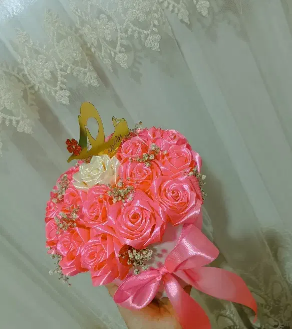 گلهای ربانی ساتن|گل مصنوعی|کلاله, |دیوار