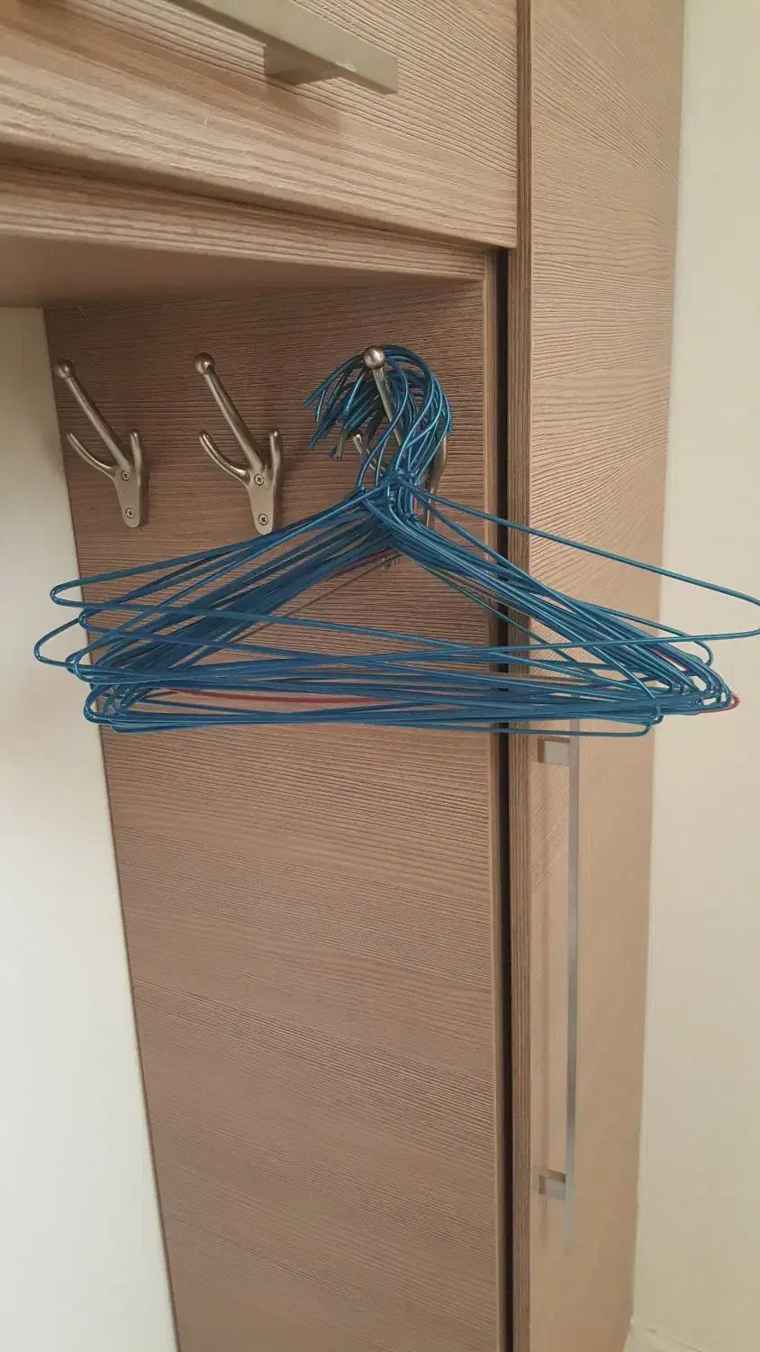 چوب لباسی مفتولی با روکش پلاستیکی|بندرخت و رخت‌آویز|شیراز, سینما سعدی|دیوار