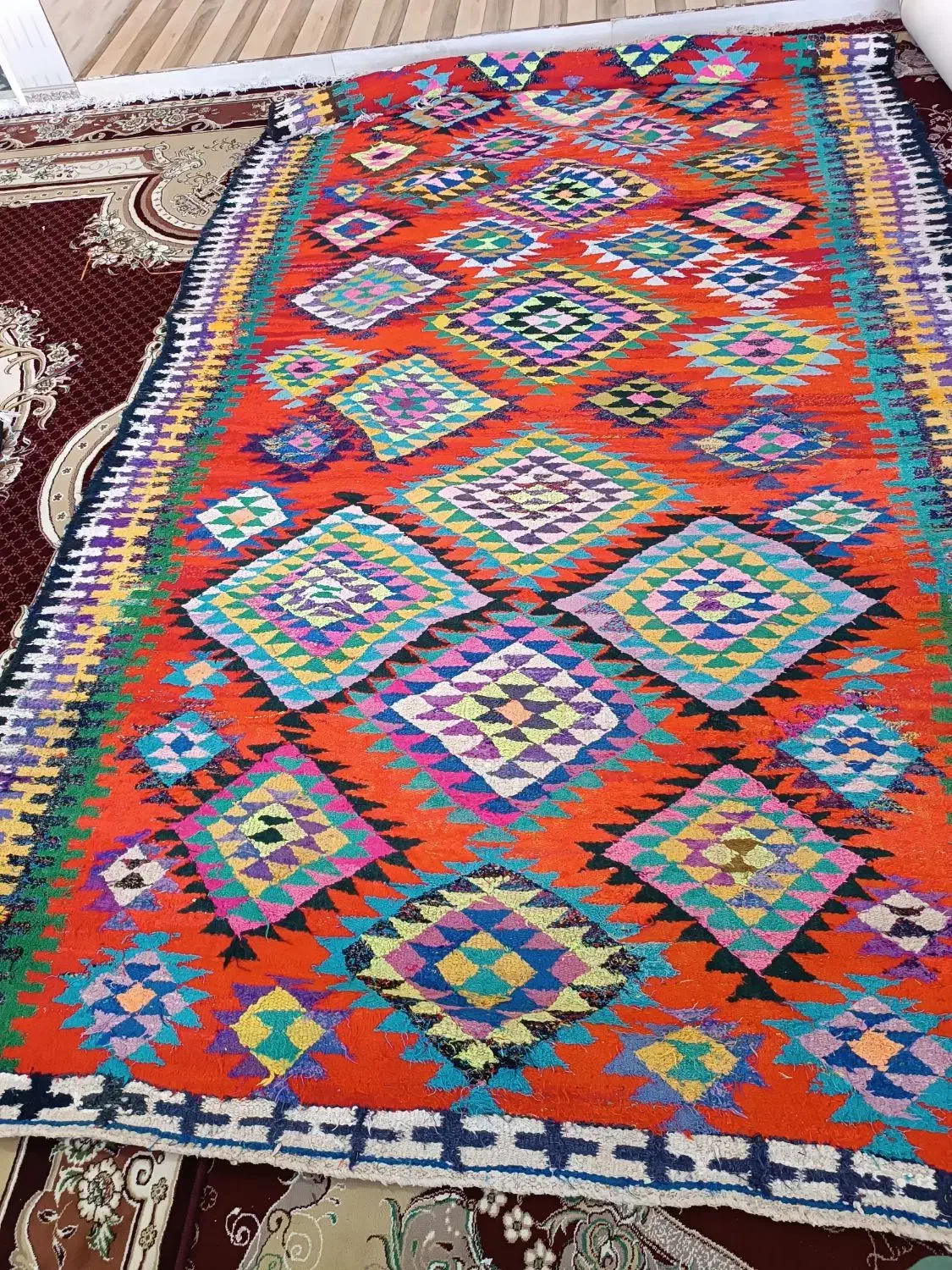 گلیم|گلیم، جاجیم، گبه|پلدختر, |دیوار