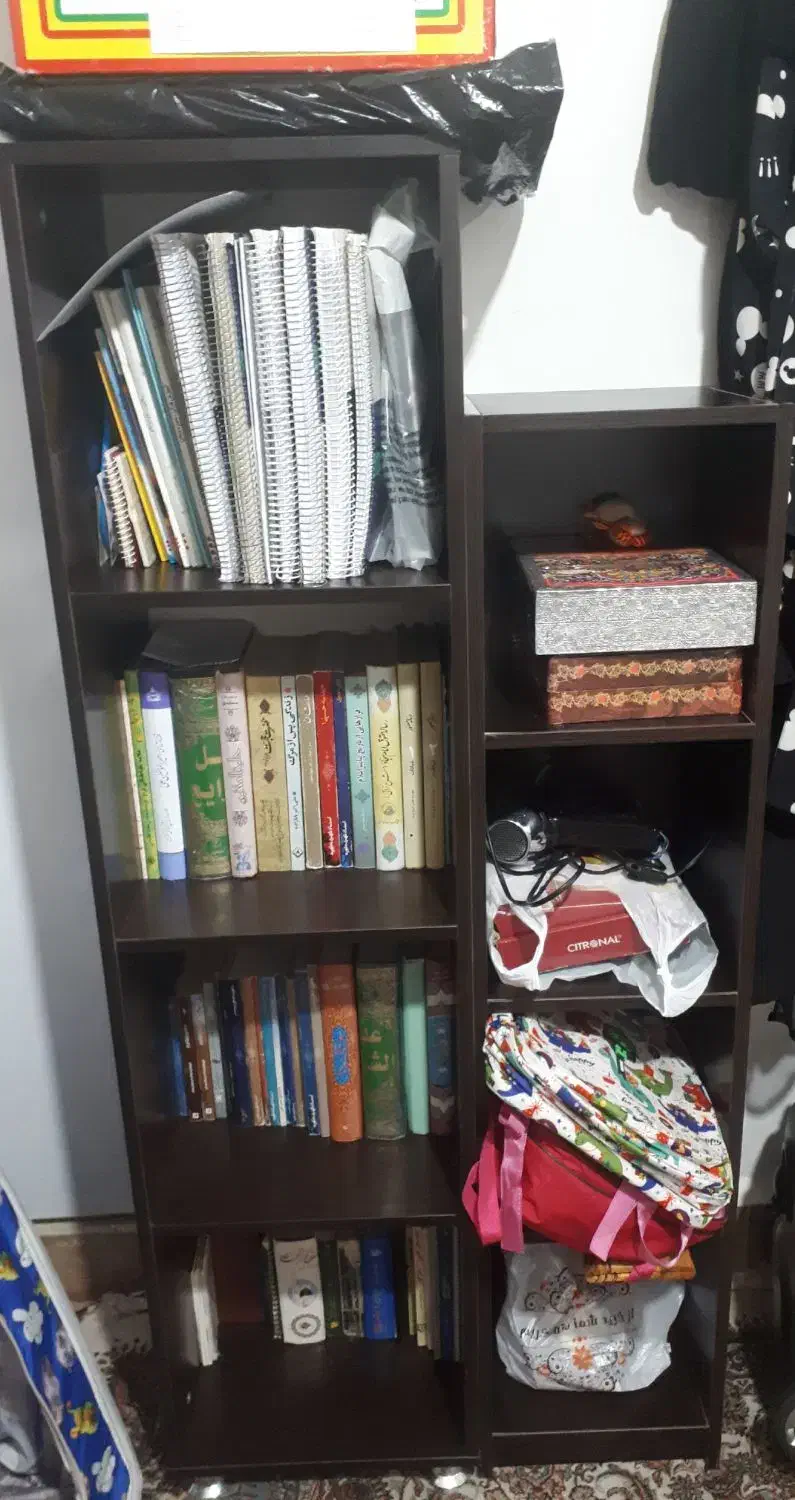 کتابخانه|کتابخانه، شلف، قفسههای دیواری|خرمآباد, |دیوار