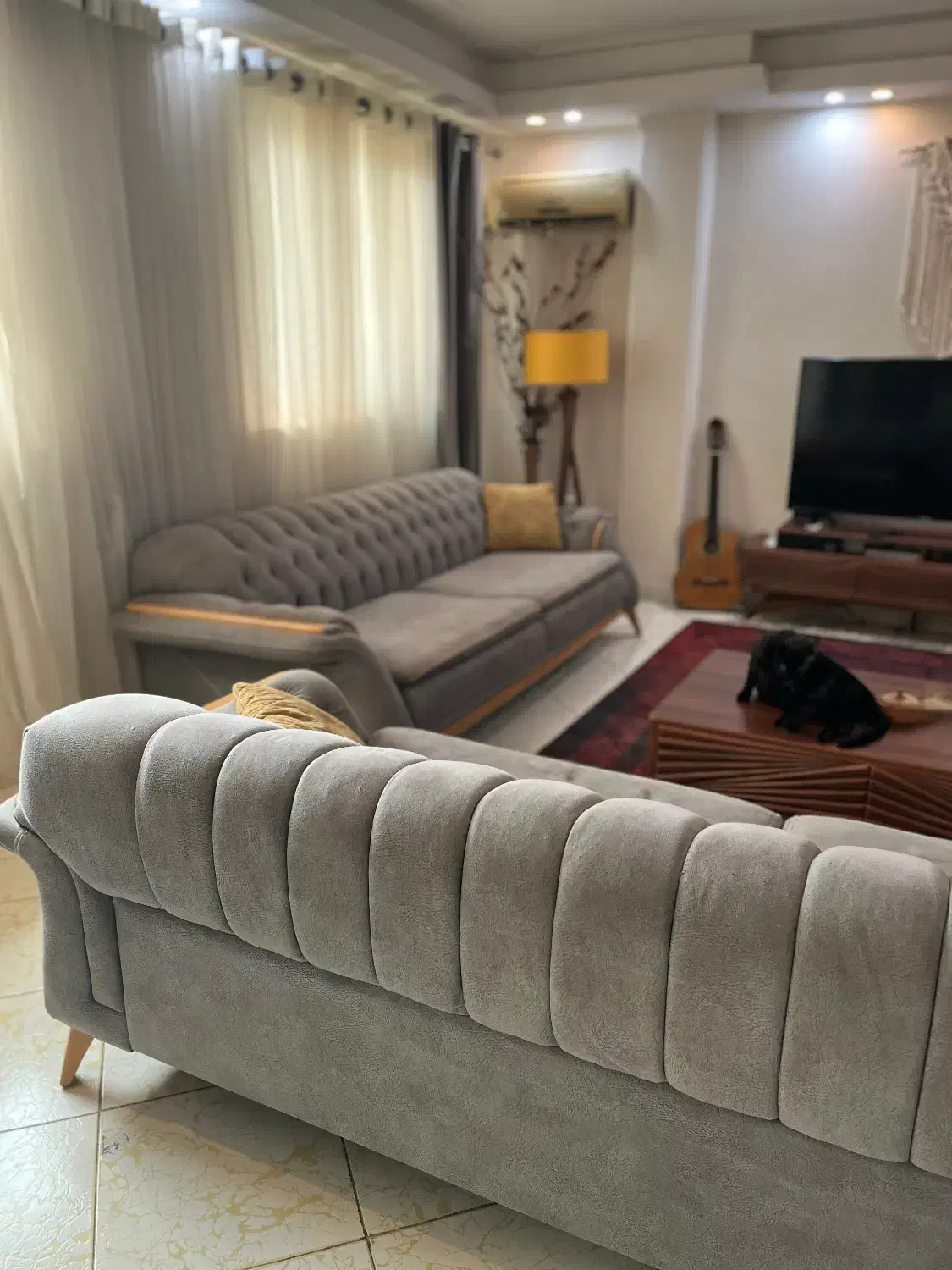 مبل راحتی چستر در حد نو|مبلمان خانگی و میز عسلی|رشت, کاکتوس|دیوار