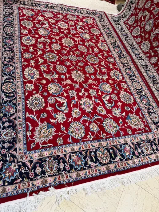 جفت فرش ۶ متری افشان لاکی ابریشم|فرش|تهران, شهرک غرب|دیوار