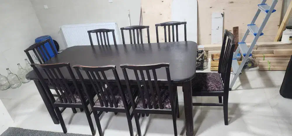 میز هشت نفره|میز و صندلی غذاخوری|مبارکه, |دیوار