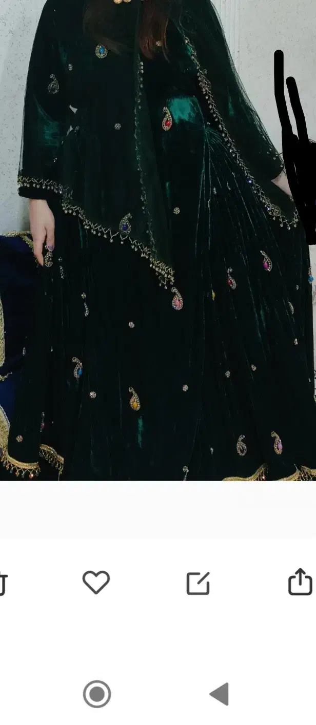 لباس مخمل سبز ابریشمی|لباس|یاسوج, |دیوار