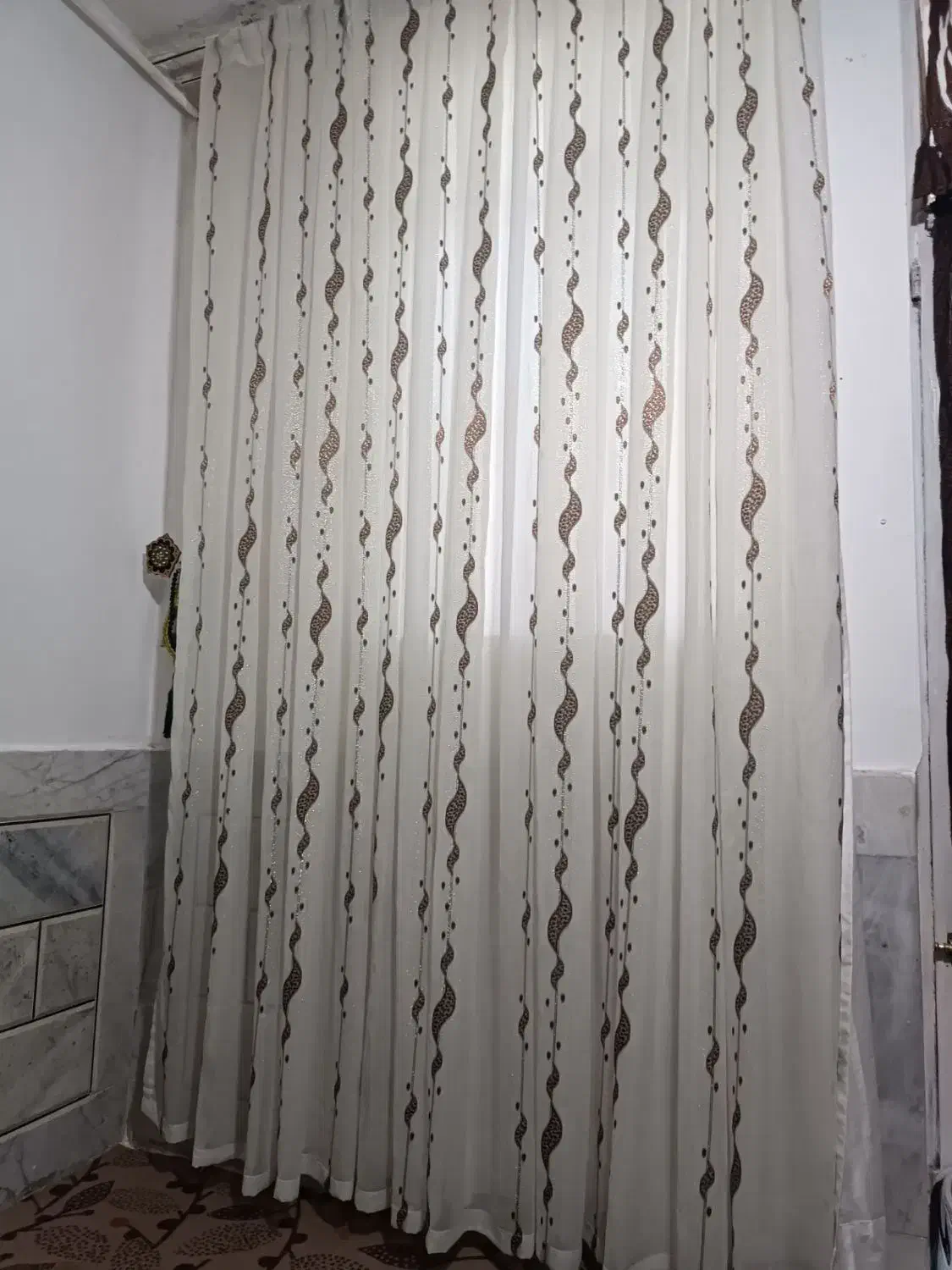 دوعددپرده حریردرحدنو|پرده، رانر، رومیزی|گالیکش, |دیوار