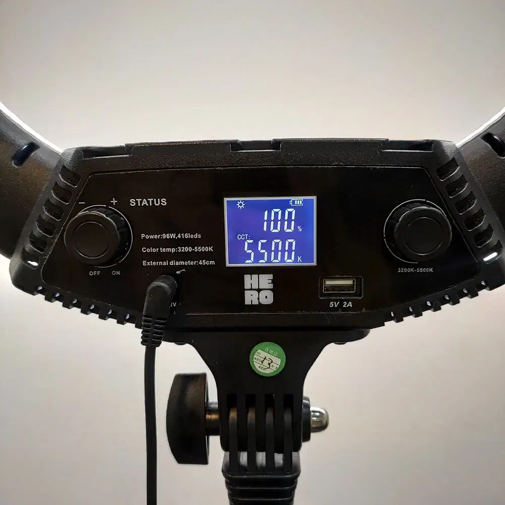 رینگ لایت هیرو ۹۶ وات با سه پایه|دوربین عکاسی و فیلمبرداری|تهران, مدائن|دیوار