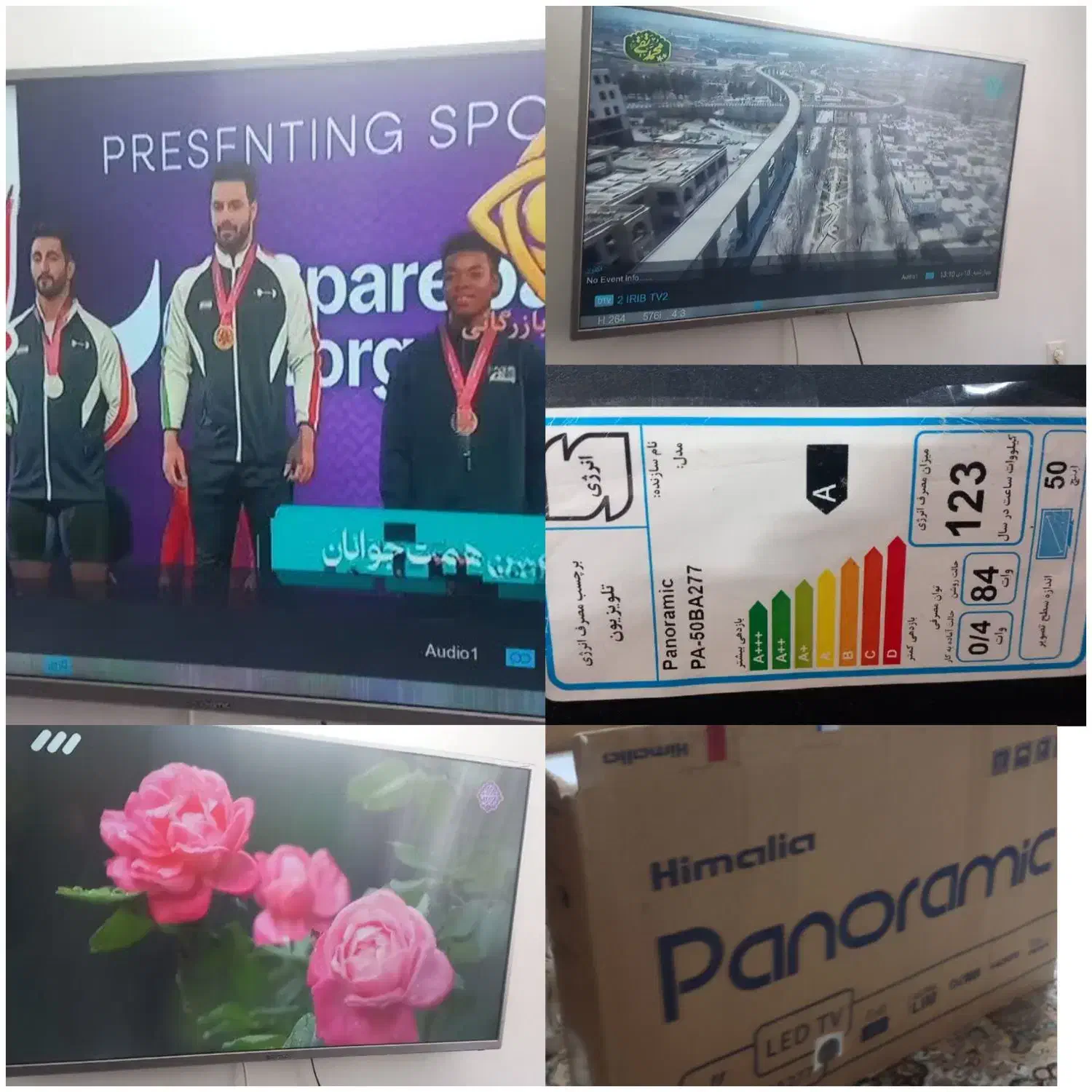 تلویزیون ۵۰ اینچ|تلویزیون و پروژکتور|طرقبه, |دیوار