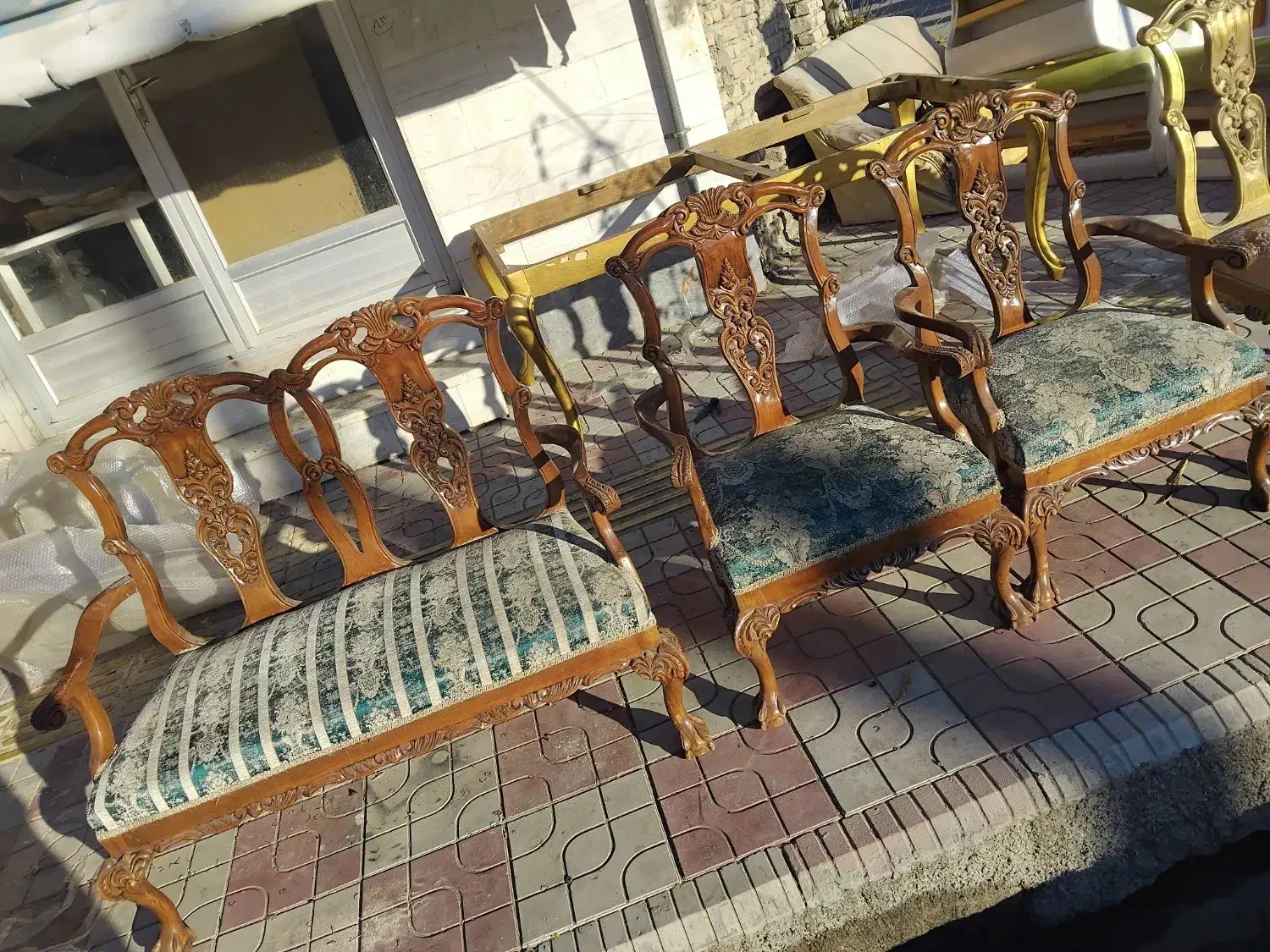 مبل وصندلی پشت چوب چپندل|مبلمان خانگی و میز عسلی|گمیشان, |دیوار