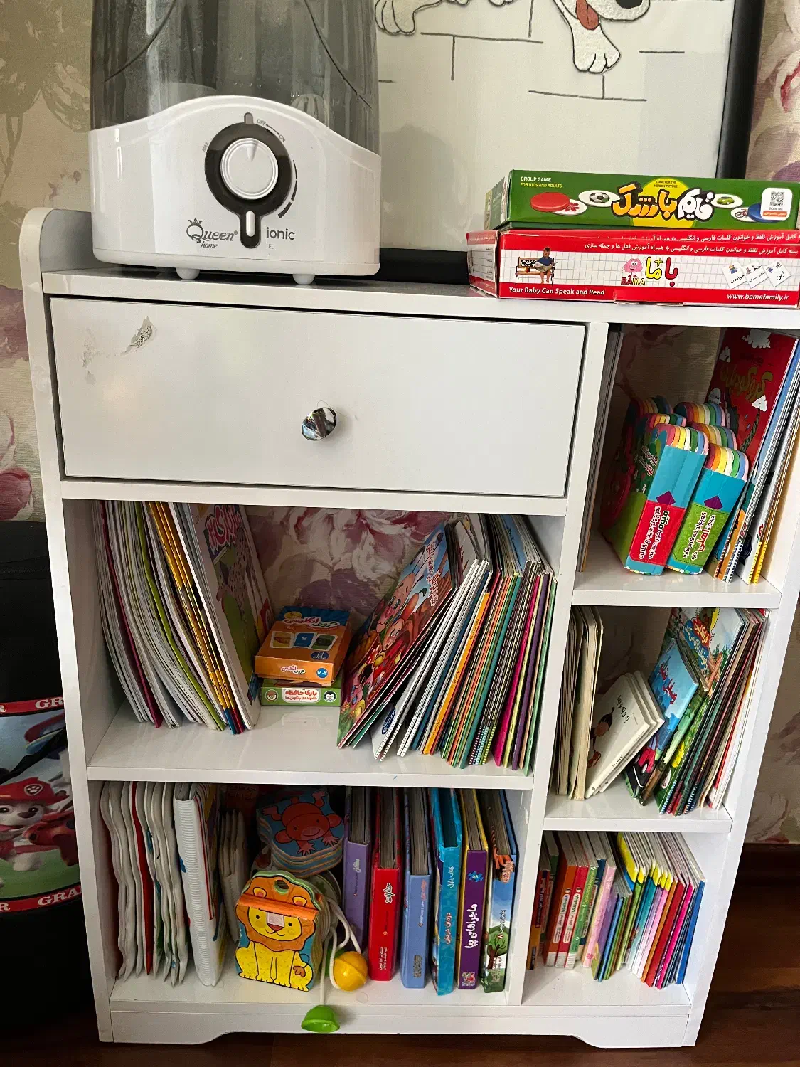 شلف و یا کتابخانه|کتابخانه، شلف، قفسه‌های دیواری|تهران, باغ فیض|دیوار