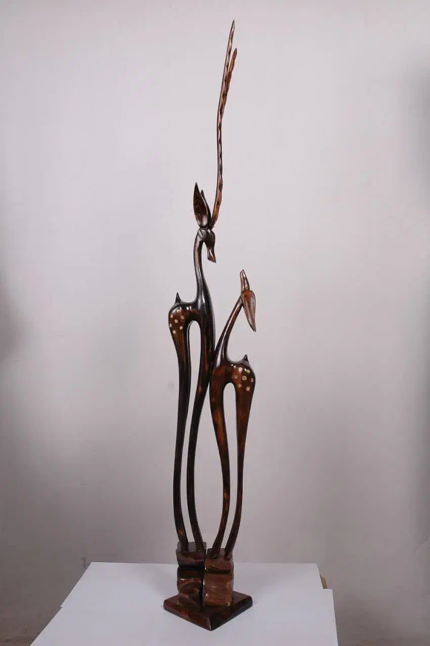 مجسمه چوبی /غزال چوبی|صنایع دستی و سایر لوازم تزئینی|تهران, آبشار تهران (دریاچه)|دیوار