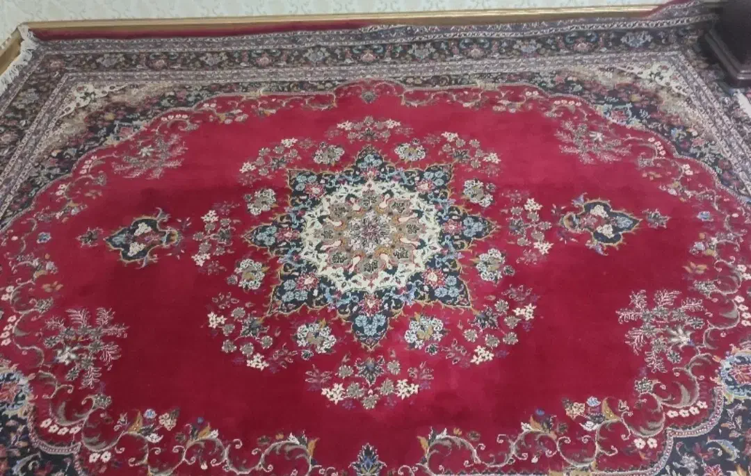 فرش ماشینی ۱۲متری سالم بدون پارگی و سوختگی و...|فرش|تبریز, |دیوار
