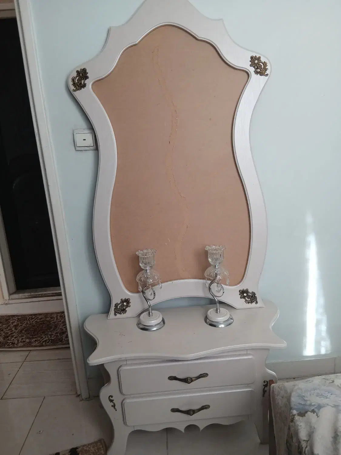 آیینه شمعدان|آینه|قزوین, |دیوار