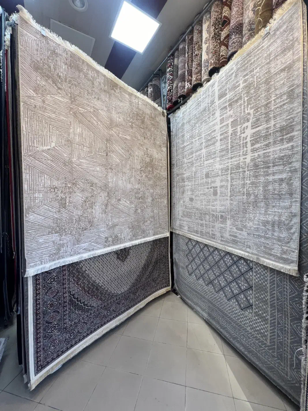 فرش ماشینی افشان ۱۲۰۰ شانه بامبو سایز ۲×۲ نادر|فرش|تبریز, |دیوار