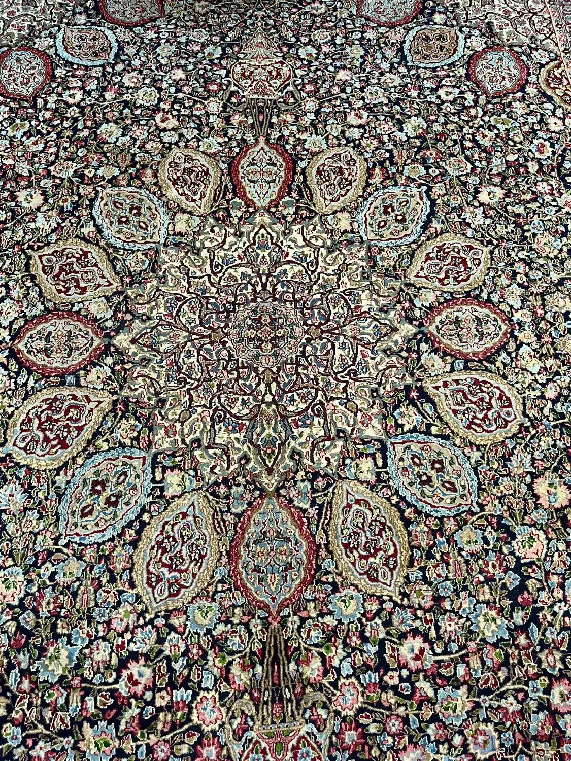 قالی کرمان سرمه‌ای رشید فرخی|فرش|تهران, دریان‌نو|دیوار