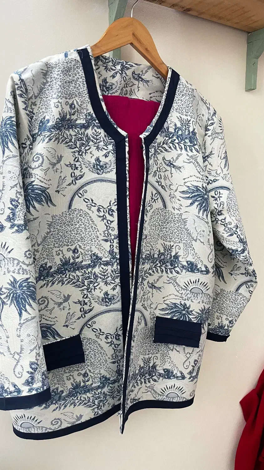 مانتو ژاکارد آبی و سرخابی کوک دوزی|لباس|مشهد, آبادگران|دیوار