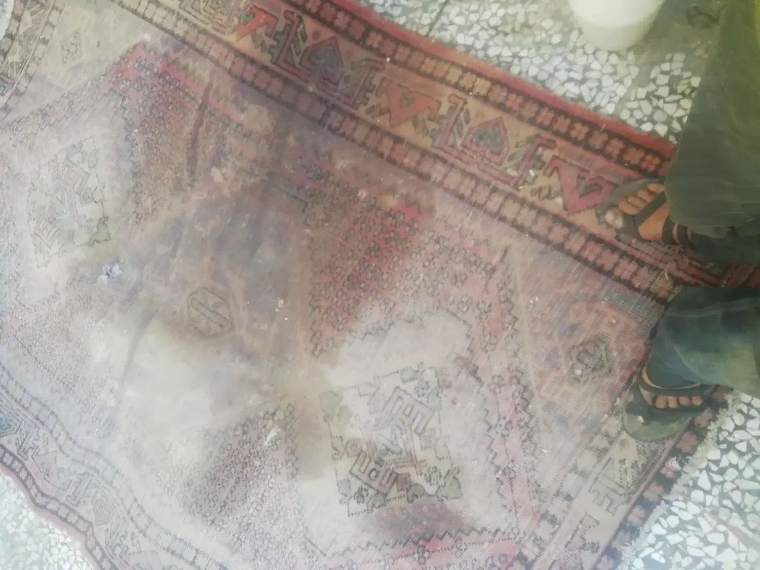 قالیچه دست باف قدیمی|فرش|اصفهان, جاوان|دیوار