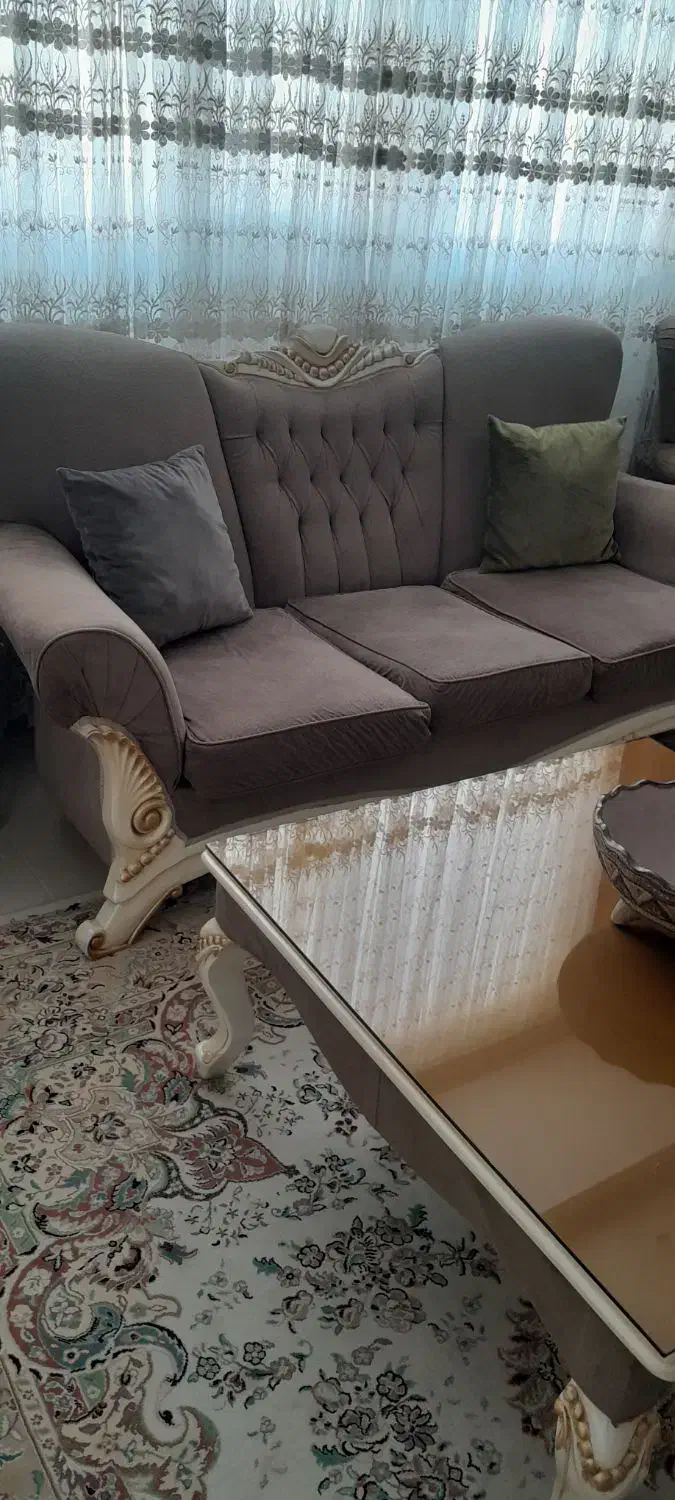 مبل نیمه استیل 8 نفره با نهار خوری 8 نفره|مبلمان خانگی و میز عسلی|رباطکریم, رباطکریم|دیوار