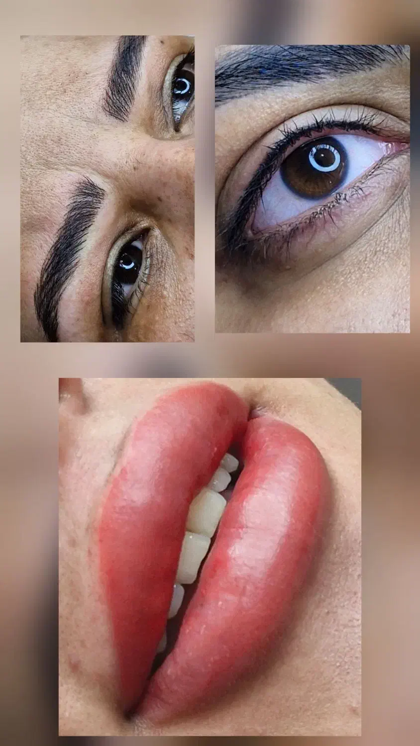 مدل آرایش دائم فیبروز ابرو خط چشم بن مژه شیدلب|خدمات آرایشگری و زیبایی|میبد, |دیوار