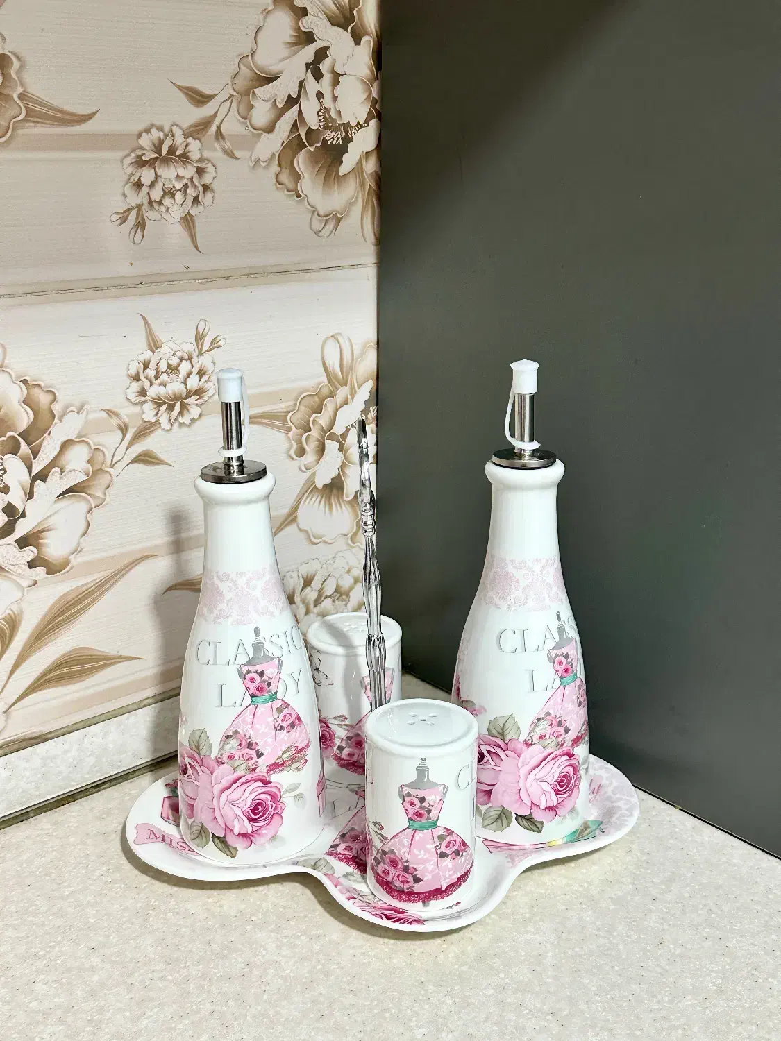 سرویس پاسماری صورتی|ظروف سرو و پذیرایی|پاکدشت, پاکدشت (مامازند)|دیوار