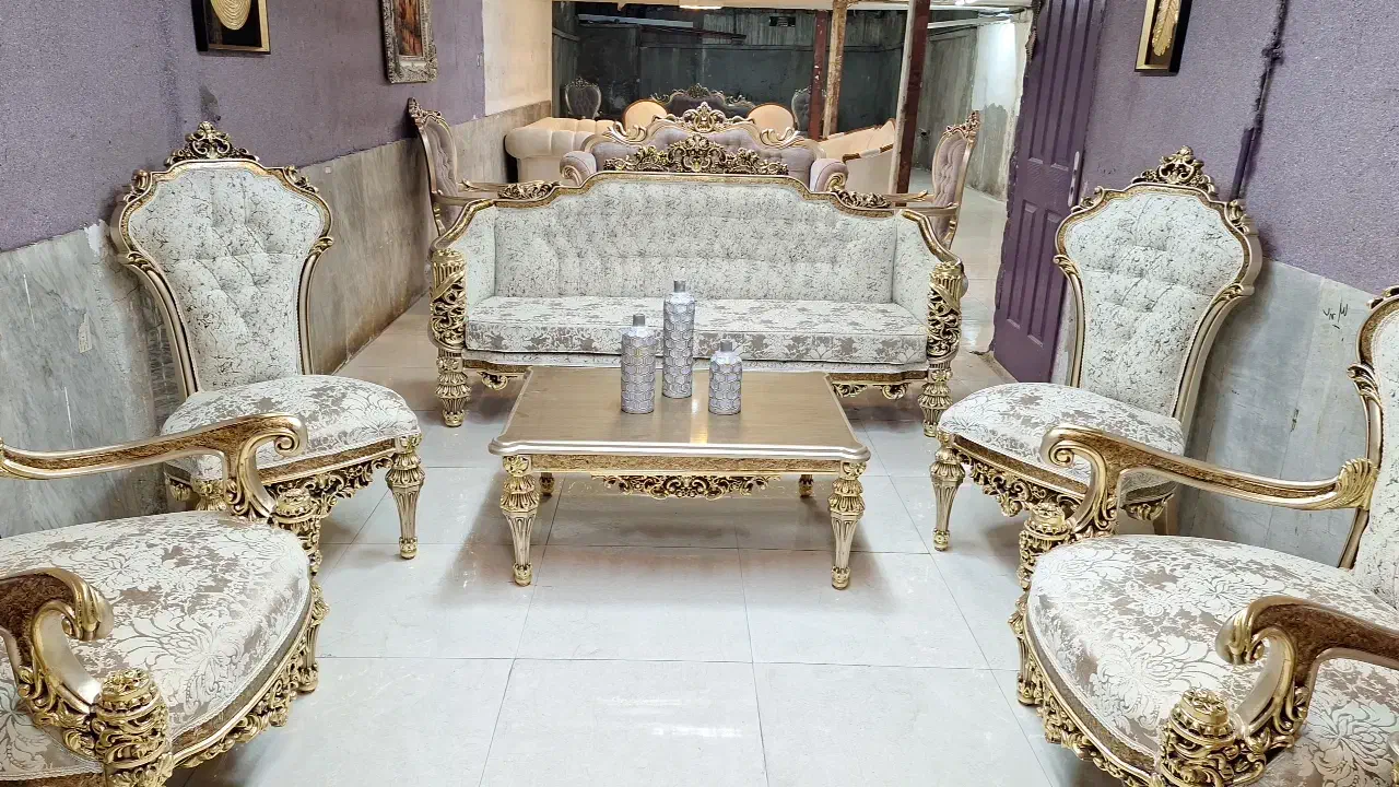 مبل کلاسیک سلطنتی استیل راش فرانسوی|مبلمان خانگی و میز عسلی|تهران, شهرک ولیعصر شمالی|دیوار
