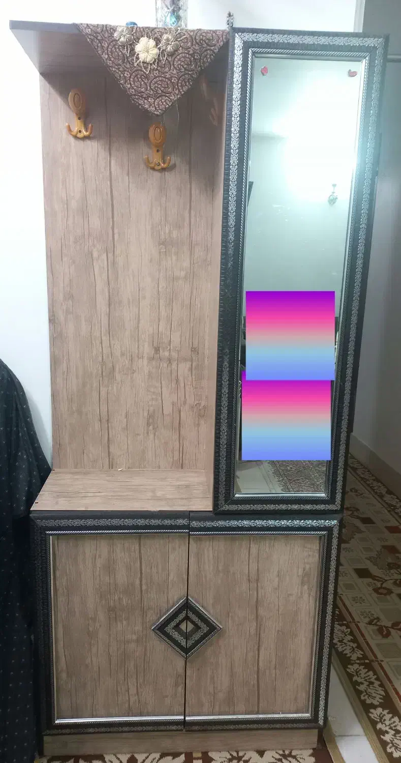 کمد جا آرایشیو کشو دار‌    کمد جا کفشی و جالباسی|جاکفشی، کمد، دراور|آران و بیدگل, |دیوار