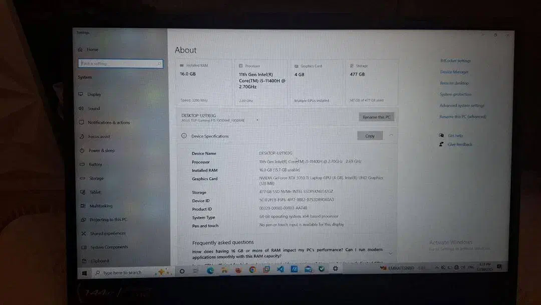 لپ تاپ گیمینگ TUF|رایانه همراه|تهران, ائمه اطهار|دیوار