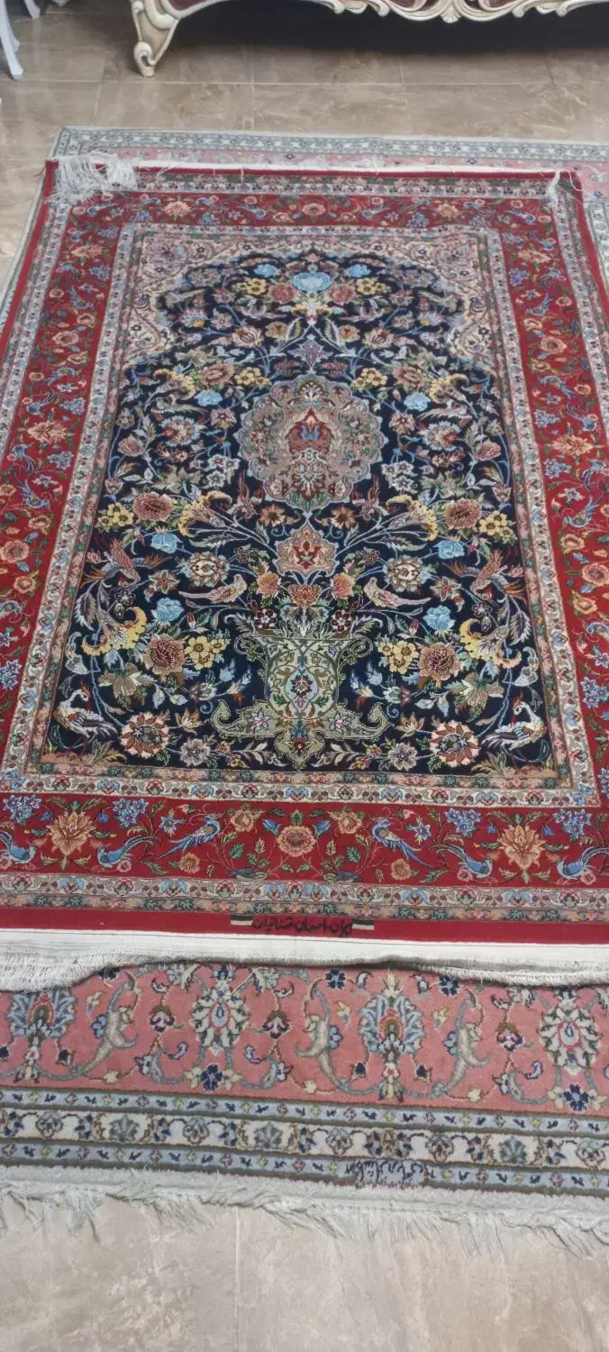 قالیچه ابریشمی|فرش|اصفهان, درب کوشک|دیوار