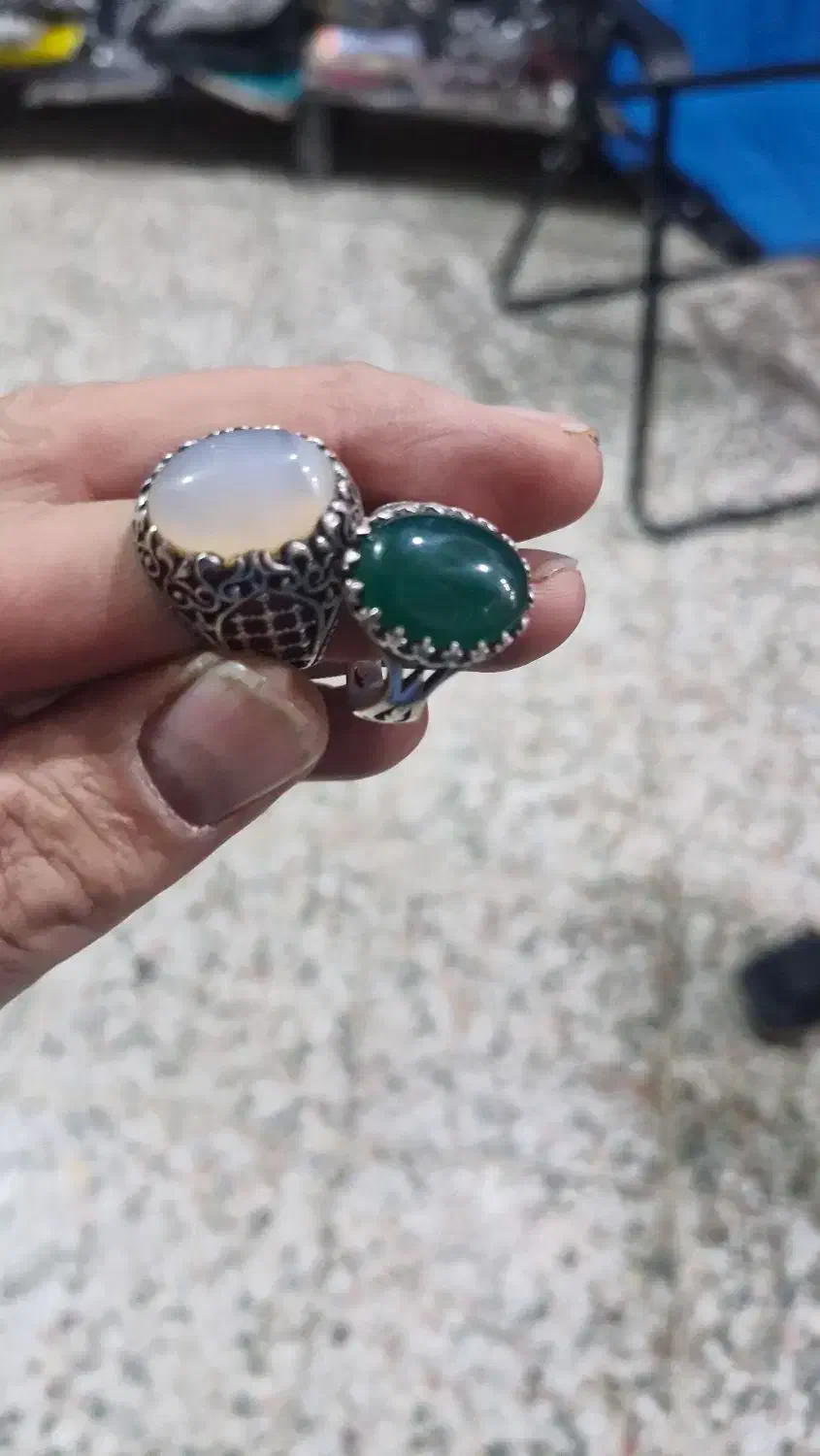 دوعدد انگشتر نقره عقیق  هریک۱۵۰۰تومان|جواهرات|لردگان, |دیوار