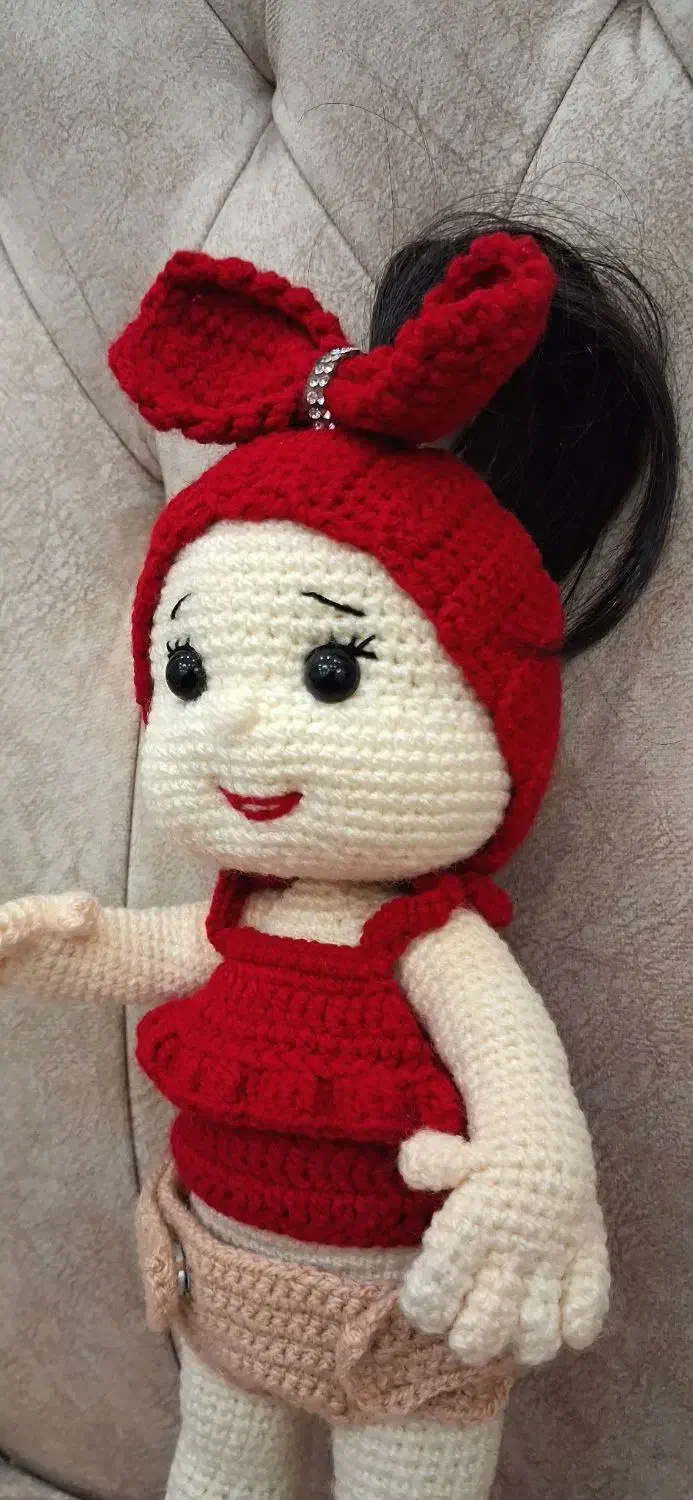 عروسک نوزاد دختر دست بافت|اسباببازی بچه|املش, |دیوار