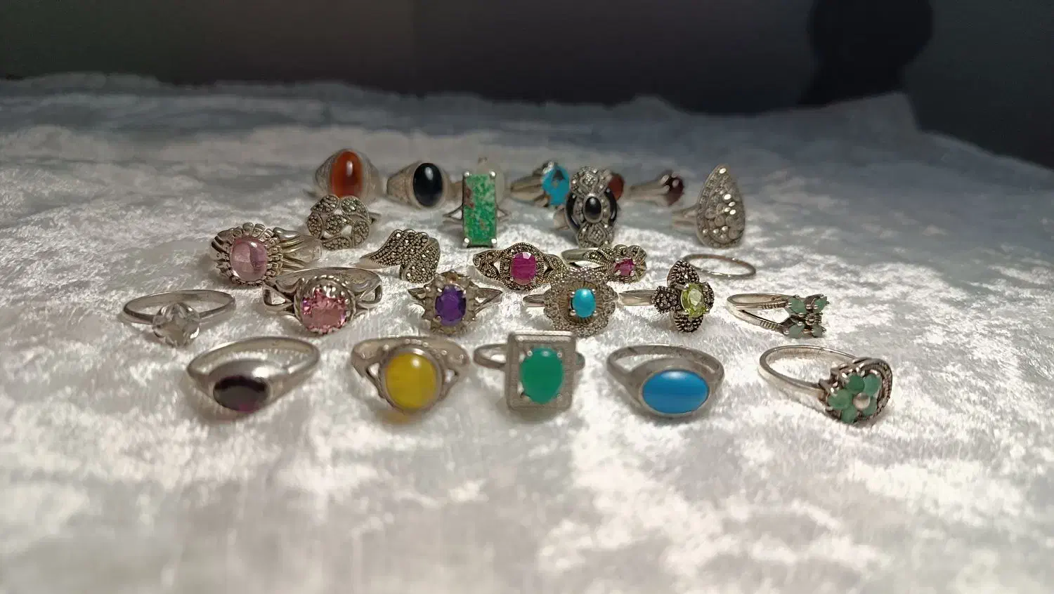 انگشتر نقره عقیق فیروزه جواهری|جواهرات|آمل, |دیوار