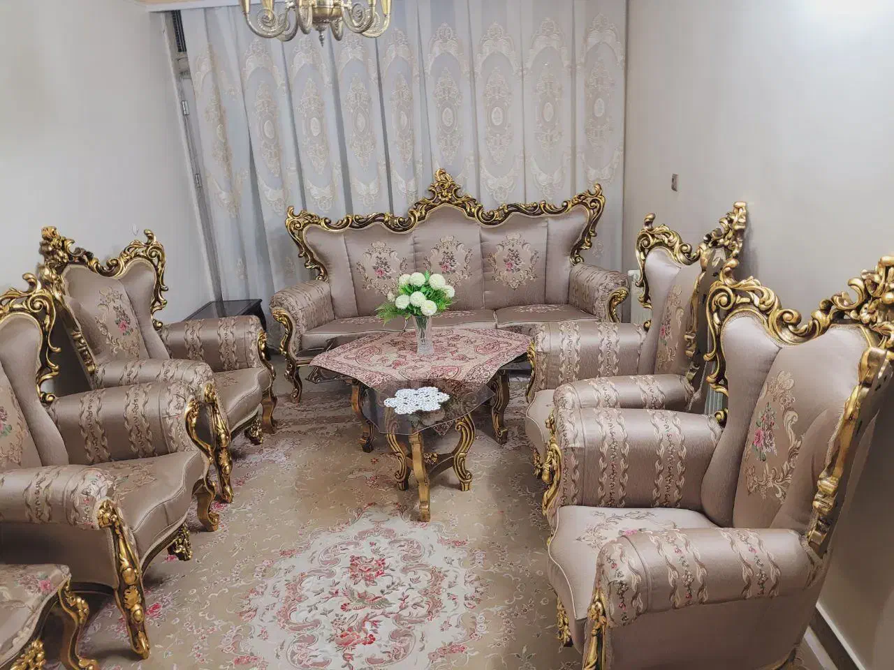 سرویس مبلمان و میزنهارخوری استیل سلطنتی|مبلمان خانگی و میز عسلی|تهران, مشیریه|دیوار