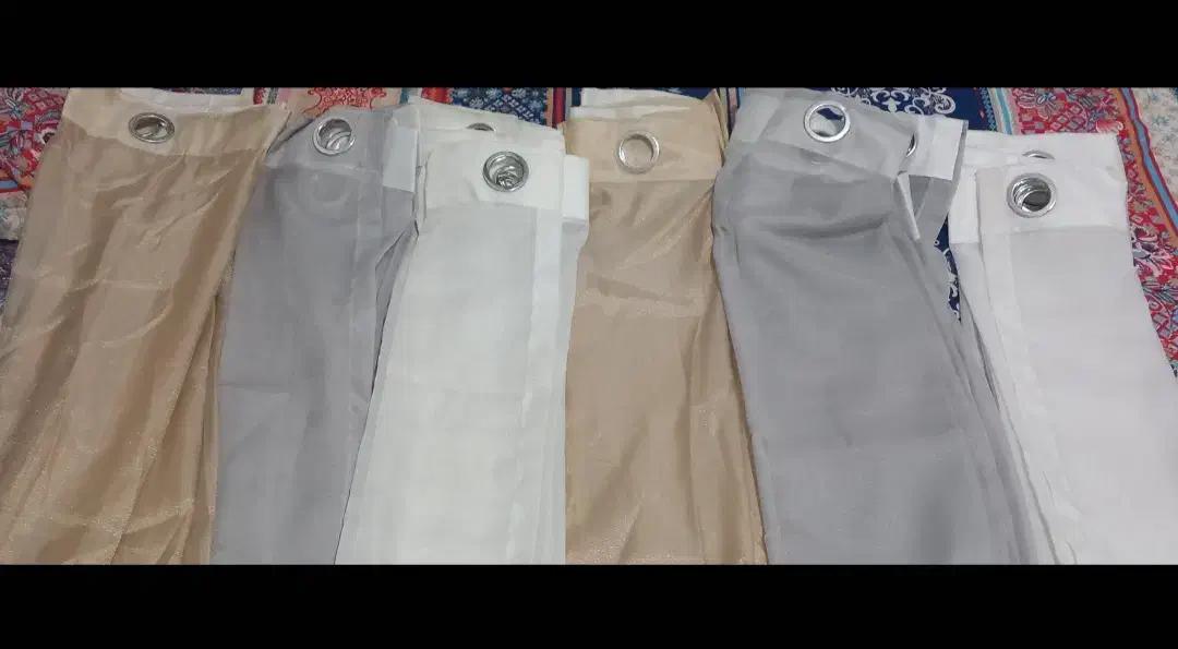 ۶ عدد پرده زیر قیمت  به همراه سرب ومیله پرده|پرده، رانر، رومیزی|شریف‌آباد, |دیوار