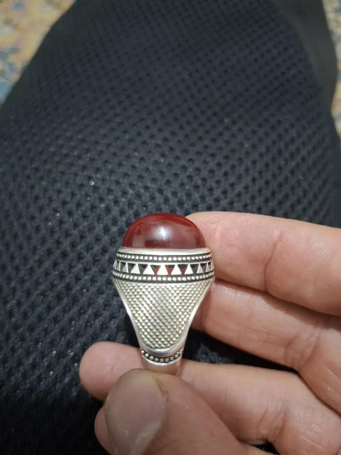 انگشتر نقره دستساز استاد رضایی کار خاص|جواهرات|تهران, شیوا|دیوار