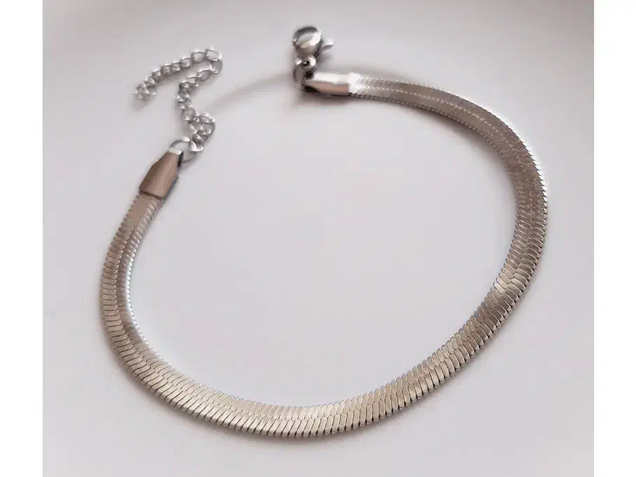 دستبند استیل ماری مدل نقره ای، دستبند هرینگبون|بدلیجات|گرگان, |دیوار