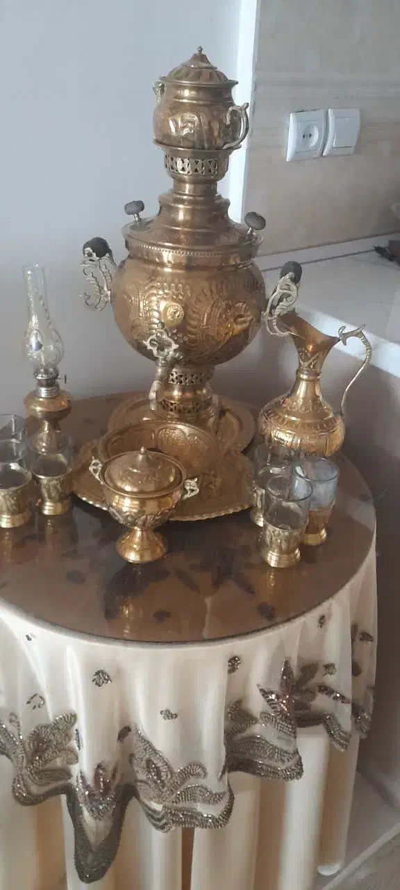 سرویس کامل سماور برنجی|مبلمان خانگی و میز عسلی|کهریزک, |دیوار