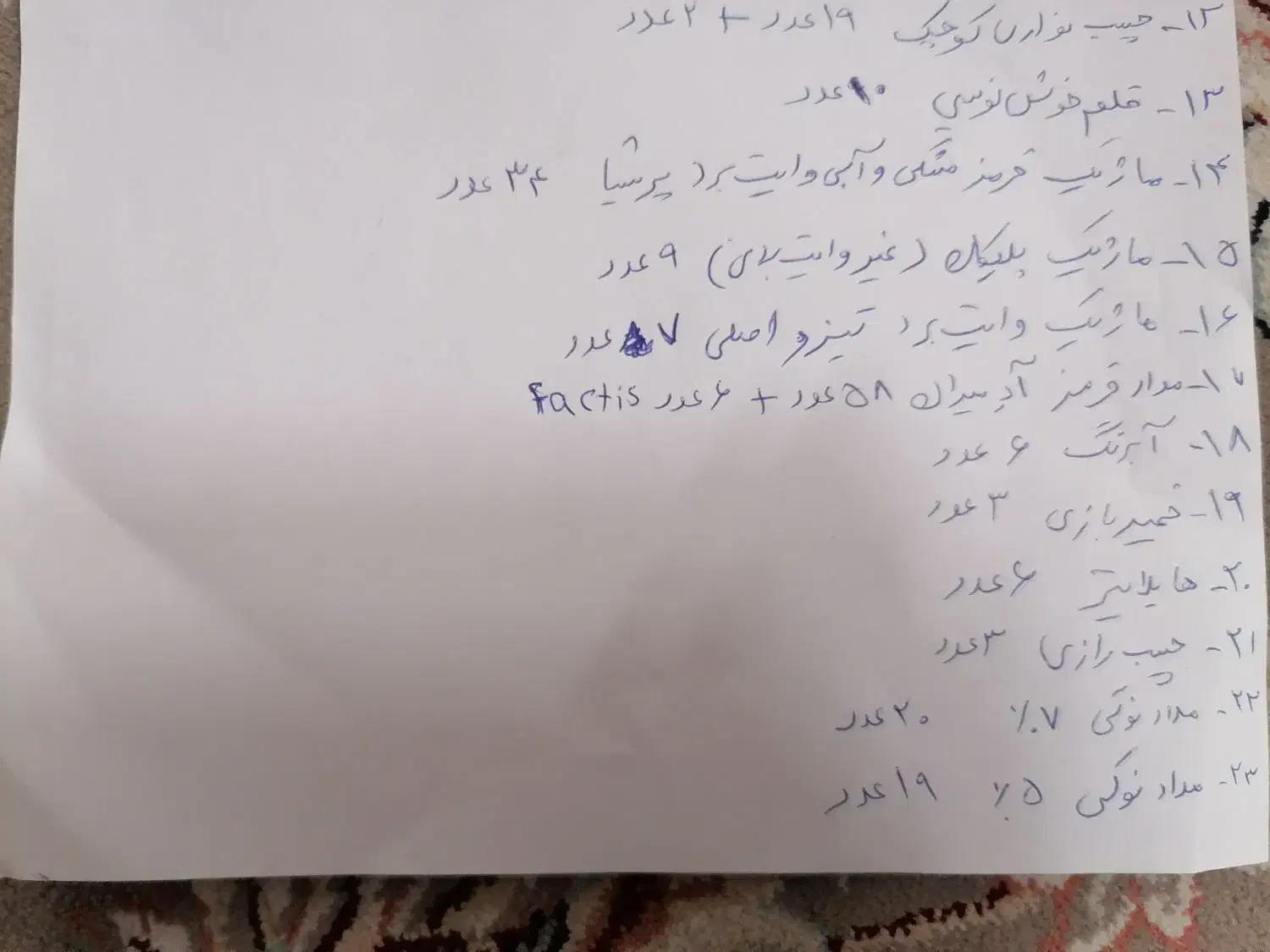 مقداری لوازم تحریر|لوازم التحریر|شیراز, شاه قلی بیگی|دیوار