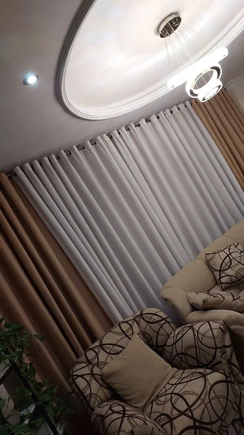 پرده کتان پانچی سالنی|پرده، رانر، رومیزی|فردیس, سرحدی|دیوار