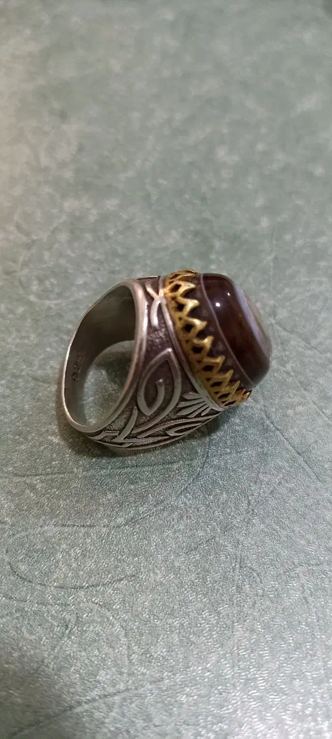 انگشتر نقره عقیق  سلیمانی چشم|کلکسیون اشیاء عتیقه|رامهرمز, |دیوار