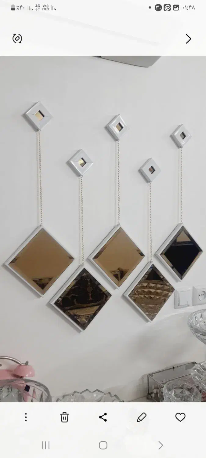 اینه های لوزی پنج تایی اک|آینه|قم, شهرک فاطمیه|دیوار